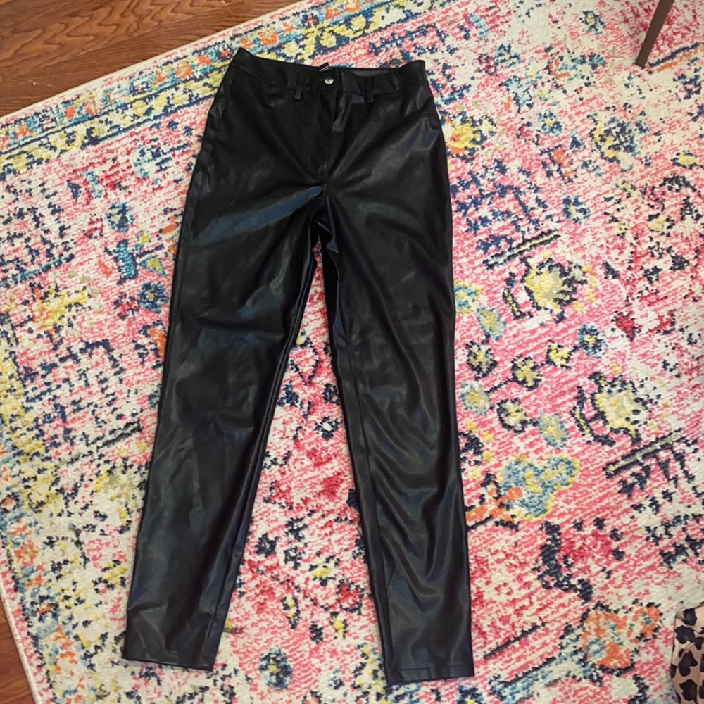 Forever 21 Black Faux Leather Pants
